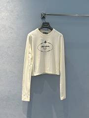 Prada Logo-Embroidered Cotton Sweatshirt - 1