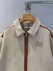 Miu Miu Jacquard canvas blouson jacket - 5