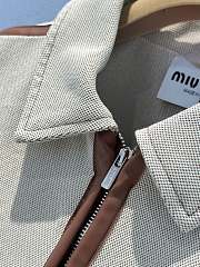 Miu Miu Jacquard canvas blouson jacket - 4