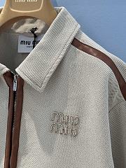 Miu Miu Jacquard canvas blouson jacket - 6