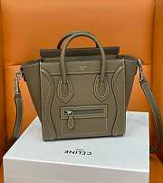 Celine Nano Luggage Brown With Silver Hardware - 1