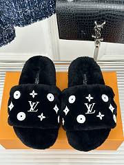 Louis Vuitton Shearling Monogram Slides 2 colors - 1