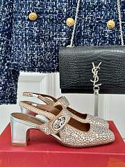 VALENTINO GARAVANI VLOGO Locker 60 crystal-embellished suede slingback pumps - 2