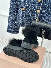 Miu Miu Faux Fur Black Sneakers  - 3