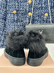 Miu Miu Faux Fur Black Sneakers  - 2