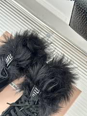 Miu Miu Faux Fur Black Sneakers  - 4