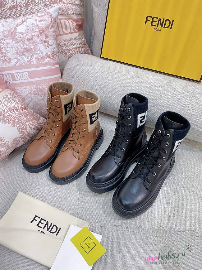 Fendi Short Lace Boots - 1