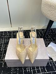 Jimmy Choo Saeda 85 Embellished Satin Pumps - 3