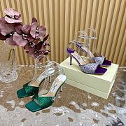 Jimmy Choo  Saeda 100 Satin Crystal Sandals - 1