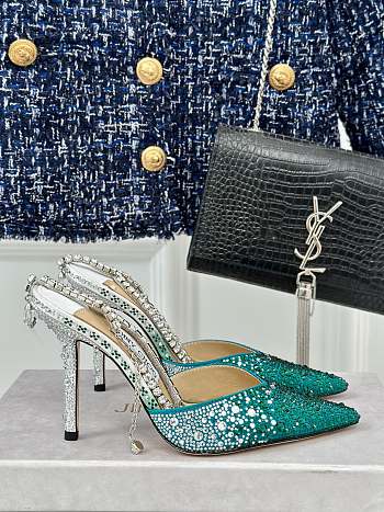 Jimmy Choo Saeda 100 Crystal-embellished Pumps 4 colors