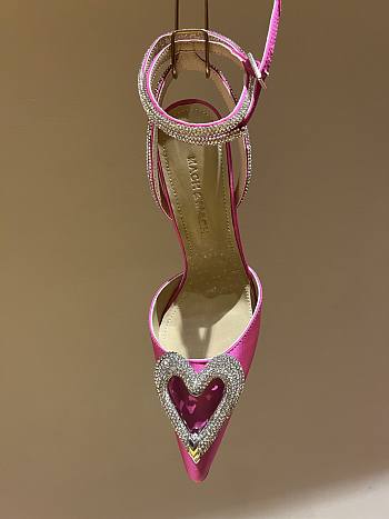 Mach & Mach Triple Heart Satin Heels