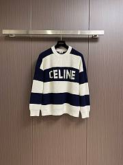 Celine Sweater Dark Blue and White - 1