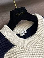 Celine Sweater Dark Blue and White - 2