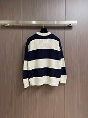 Celine Sweater Dark Blue and White - 4