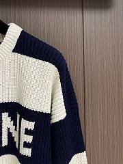 Celine Sweater Dark Blue and White - 5