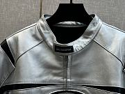 Balenciaga Unity Sports Icon Racer Jacket Silver Jacket - 6