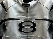 Balenciaga Unity Sports Icon Racer Jacket Silver Jacket - 5