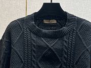 Burberry VINTAGE CASUAL EMBROIDERED LOOSE DISTRESSED SWEATER - 3