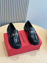 Ferragamo Patent Black Loafer - 1