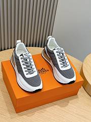 Hermes H Logo Grey Sneakers - 1