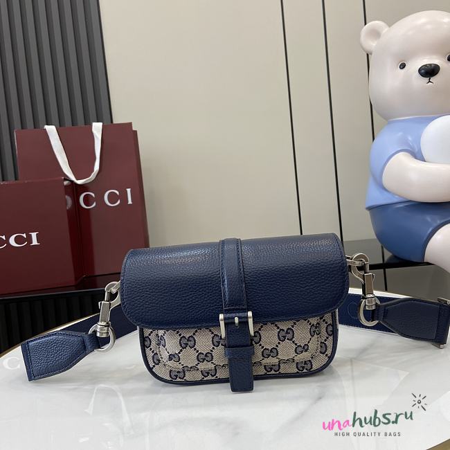 Gucci GG super mini bag in blue - 13x20x5cm - 1