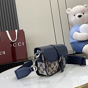 Gucci GG super mini bag in blue - 13x20x5cm - 4