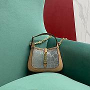 Gucci Jackie 1961 Mini Crystal GG Liazard Bag - 19x23x3cm - 1