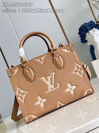 Louis Vuitton OnTheGo PM Bag Bicolor Monogram Empreinte - 25 x 19 x 11.5 cm