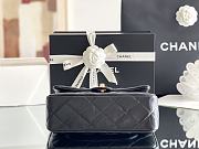 Chanel Top Handle Flap Bag In Black - 25x17x8cm - 5