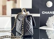 Chanel Top Handle Flap Bag In Black - 25x17x8cm - 3