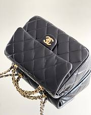 Chanel Top Handle Flap Bag In Black - 25x17x8cm - 2