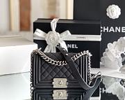 CHANEL Caviar Chevron Quilted Small Boy Bag -  20x12x7cm - 4