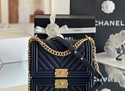 	 CHANEL Caviar Chevron Quilted Medium Boy Bag - 25x14.5x8cm - 3