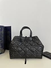 	 Dior Large Toujours Bag Black Macrocannage Crinkled Calfskin - 37*29*28.5cm - 1