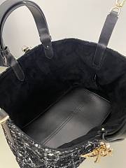 Dior Medium Toujours Bag Black Tweed Leather - 28.5*19*21cm - 5