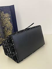 Dior Medium Toujours Bag Black Tweed Leather - 28.5*19*21cm - 2