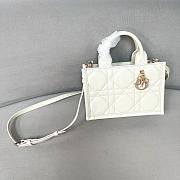 Mini Dior Book Tote Latte Macrocannage Calfskin - 21.5*13*7.5cm  - 1