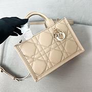 Mini Dior Book Tote Latte Macrocannage Calfskin - 21.5*13*7.5cm  - 4