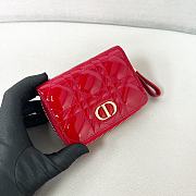 Dior Caro Patent Leather Wallet - 12*9*5cm - 4