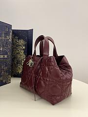 Dior Medium Toujours Bag Burgundy - 28.5*19*21cm - 5