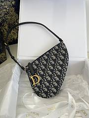 Dior Saddle Rodeo Pouch Blue Oblique Jacquard - 29*4*15cm - 1