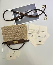 Fendi Peekaboo Raffia Bag - 23x11x18cm - 4