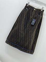 Fendi zucca monogram long skirt - 6