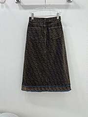 Fendi zucca monogram long skirt - 5