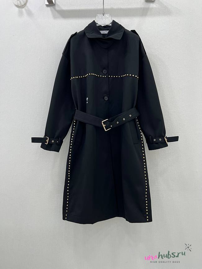 Dior Long Windbreaker Black Jacket - 1