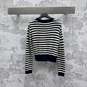 Dior Sweater Navy Blue and White - 3