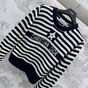 Dior Sweater Navy Blue and White - 2