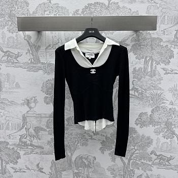 Chanel Black Long Sleeves Top