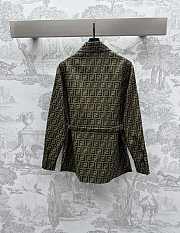 FENDI tied waist trench coat - 5