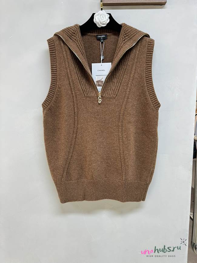 Chanel Brown Pullover Cashmere - 1